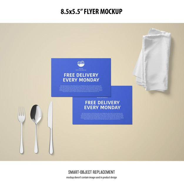 Free 8.5X5.5 Flyer Mockup Psd