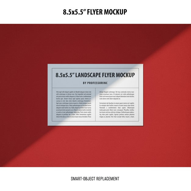 Free 8.5X5.5 Flyer Mockup Psd