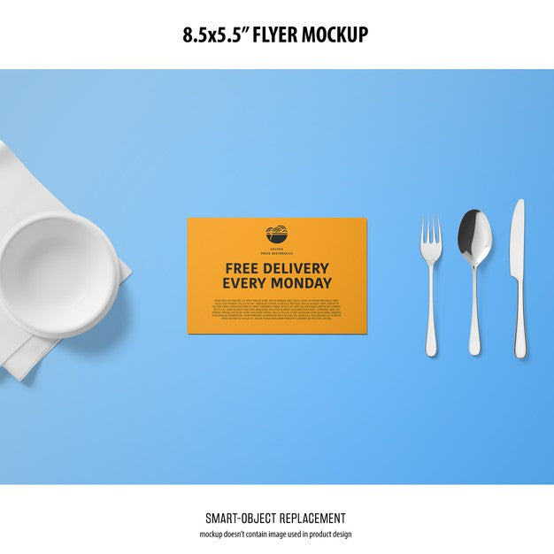 Free 8.5X5.5 Flyer Mockup Psd