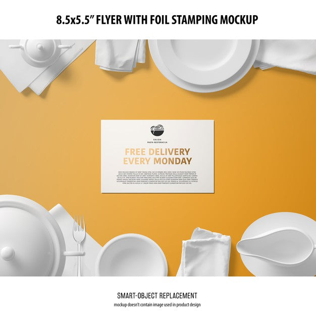 Free 8.5X5.5 Flyer Mockup Psd