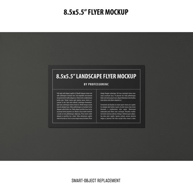 Free 8.5X5.5 Flyer Mockup Psd