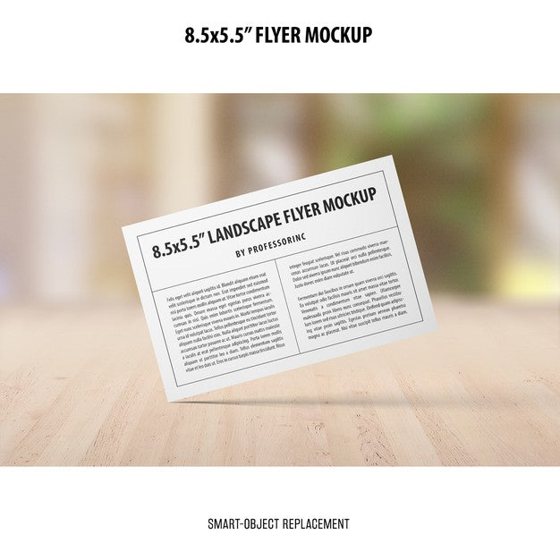 Free 8.5X5.5 Flyer Mockup Psd