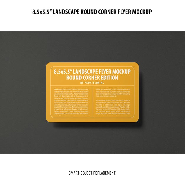 Free 8.5X5.5 Landscape Flyer Mockup Psd