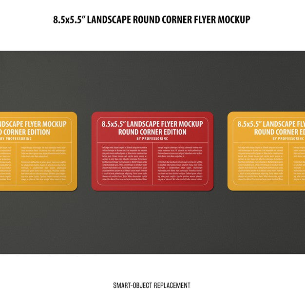 Free 8.5X5.5 Landscape Flyer Mockup Psd