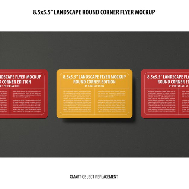 Free 8.5X5.5 Landscape Flyer Mockup Psd