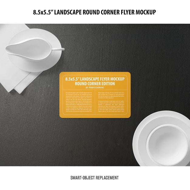 Free 8.5X5.5 Landscape Flyer Mockup Psd