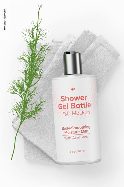 Free 8 Oz Shower Gel Bottle Mockup Psd