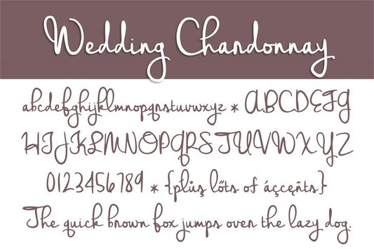 Free Wedding Chardonnay Font