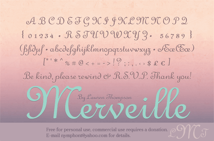 Free Merveille Font