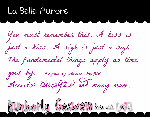 Free La Belle Aurore Font