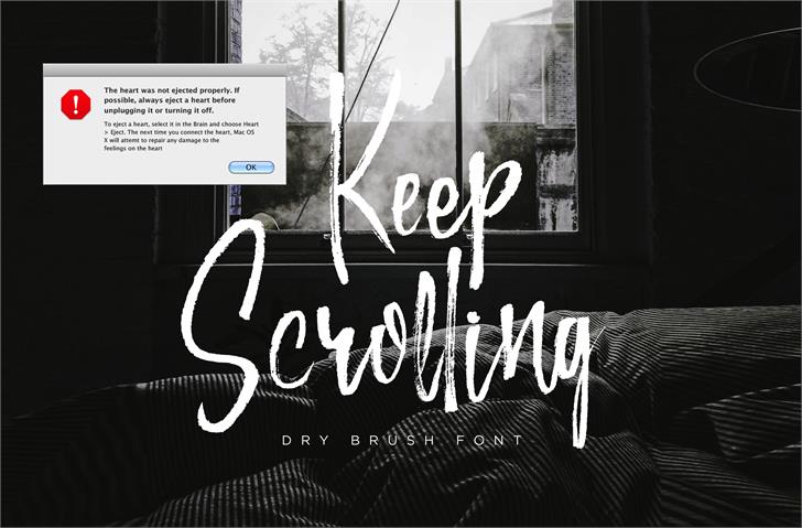 Free Keep Scrolling Font