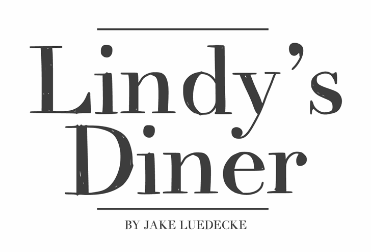 Free LindysDiner Font