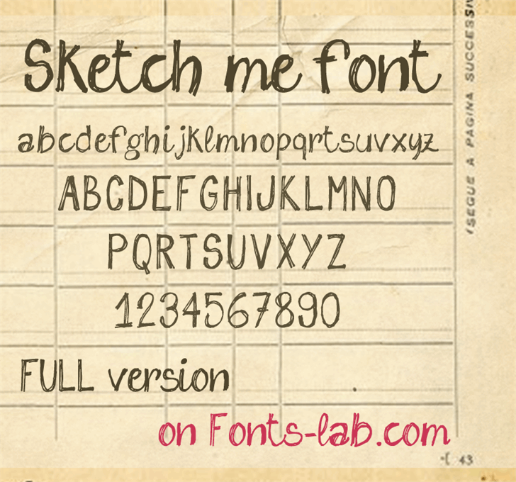 Free sketch me_FREE-version Font