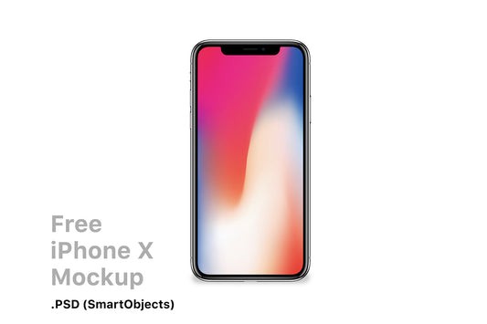 Free Clean and Perfect Space Gray iPhone X Mockup