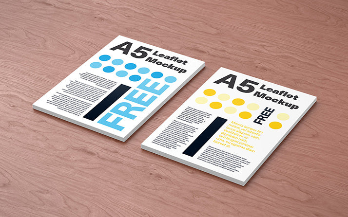Free 3 Mockup of Perfect Clean Leaflet