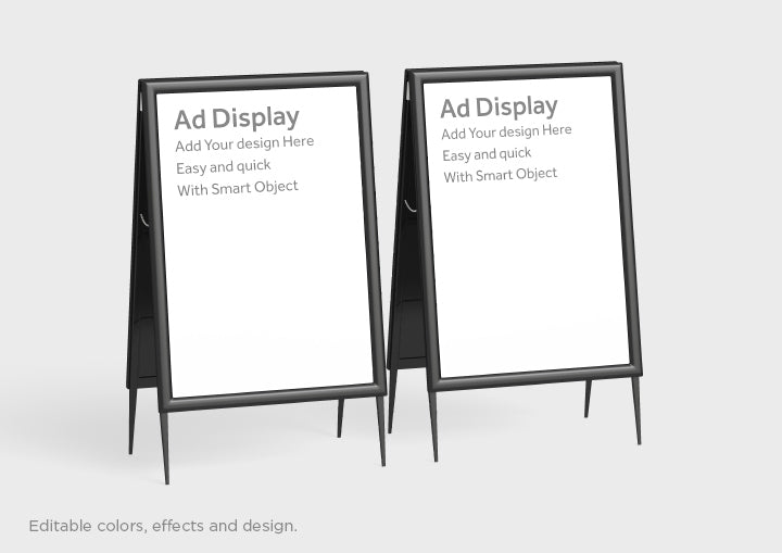 Free Empty Street Ad Display Sign (Mockup)