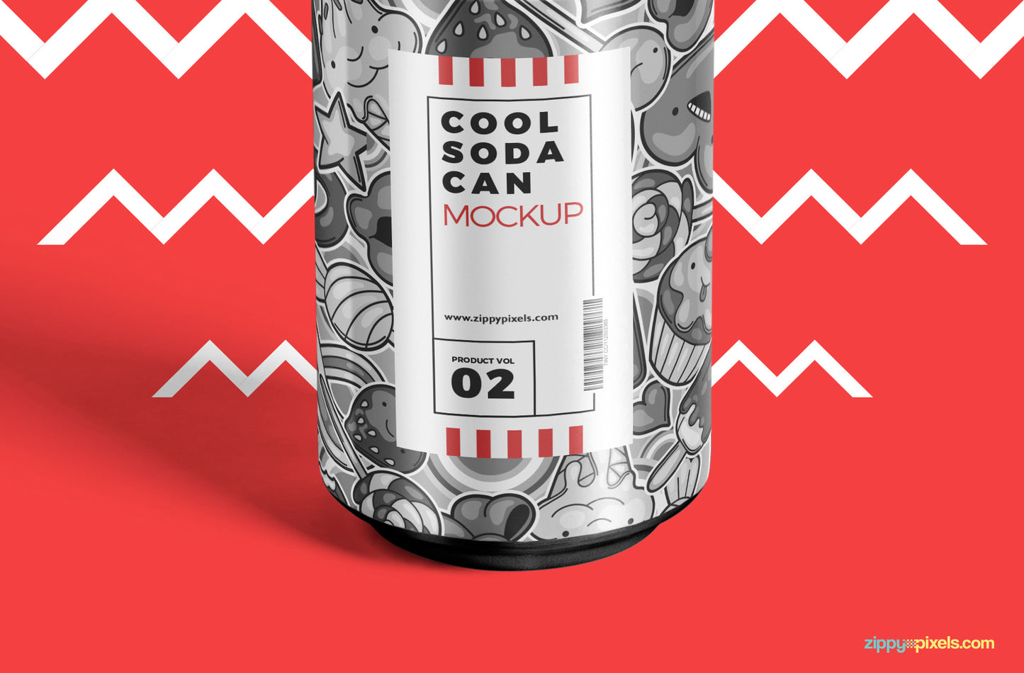 Free Tin Soda Can Mockup