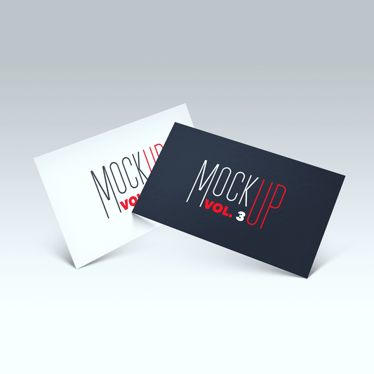 Free Floating Front Business Card Photoshop PSD Mockup