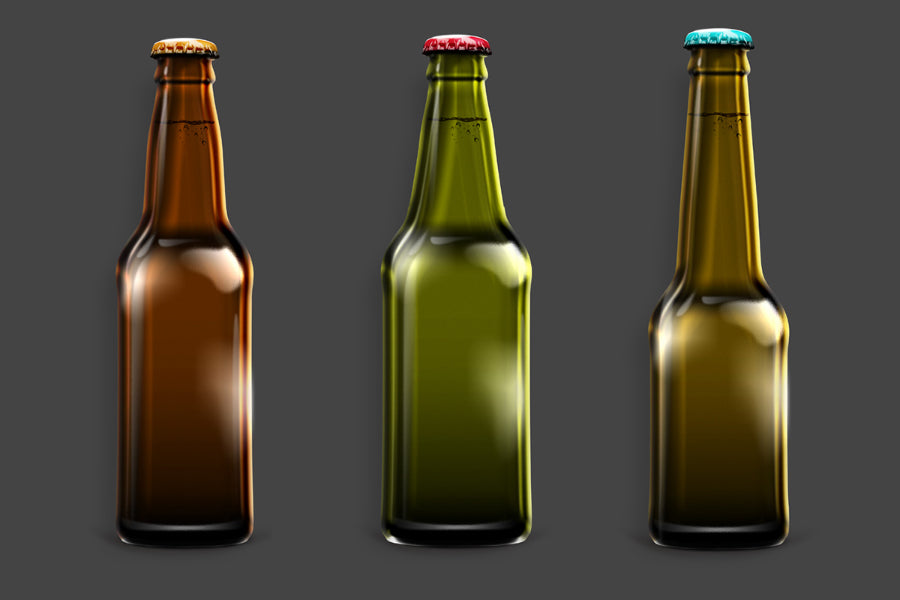 Free Beer Shape Bottle Mockup