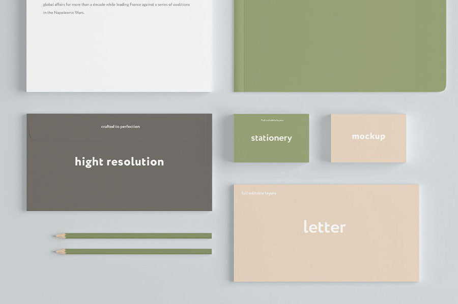 Free High Resolution Branding Mockup Set Sample