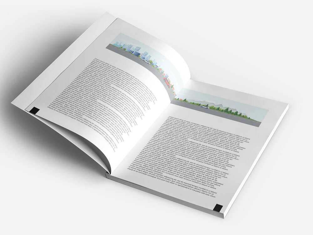 Free Book or Magazine Mockup with Cover