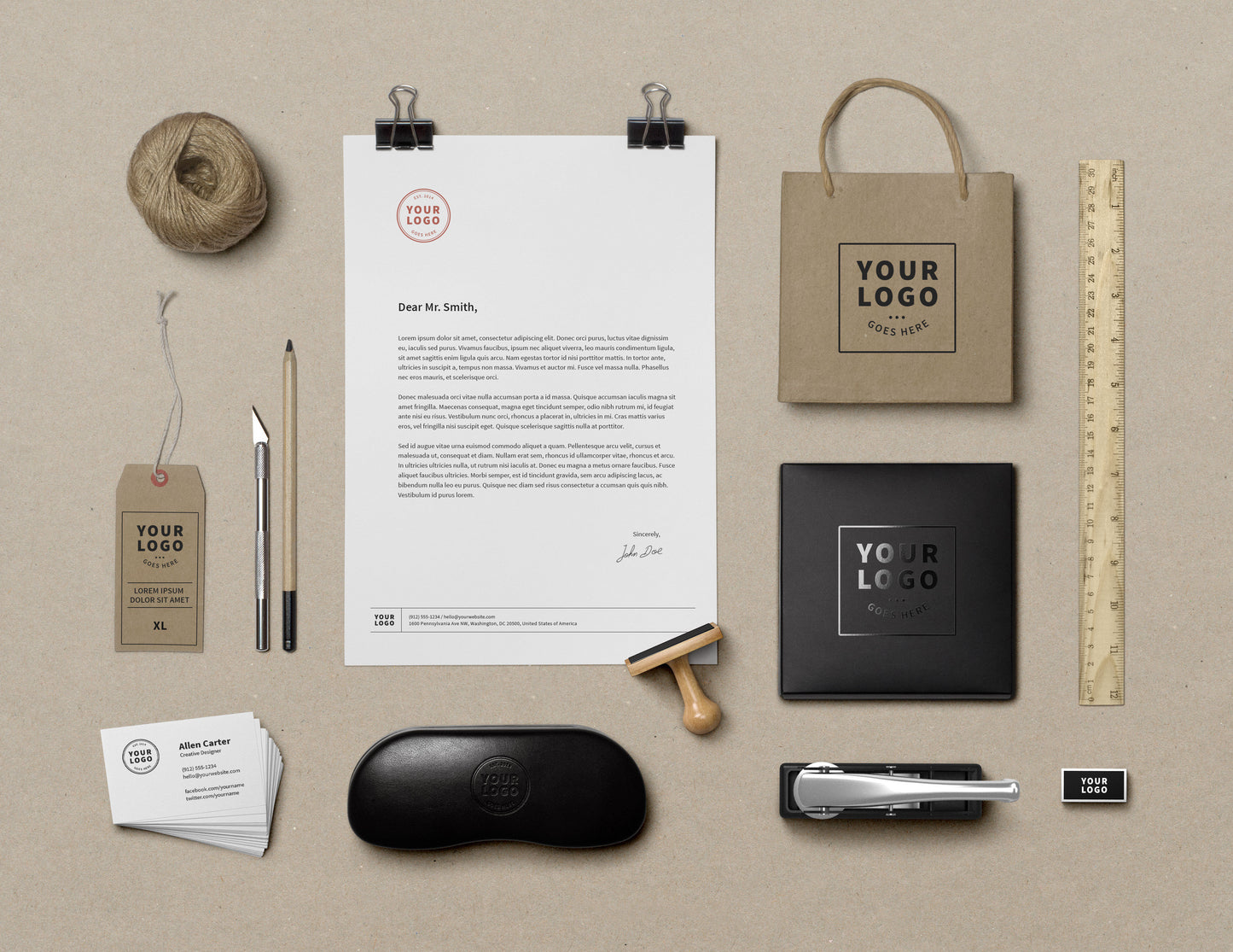 Free Big Set of Branding and Identity MockUps