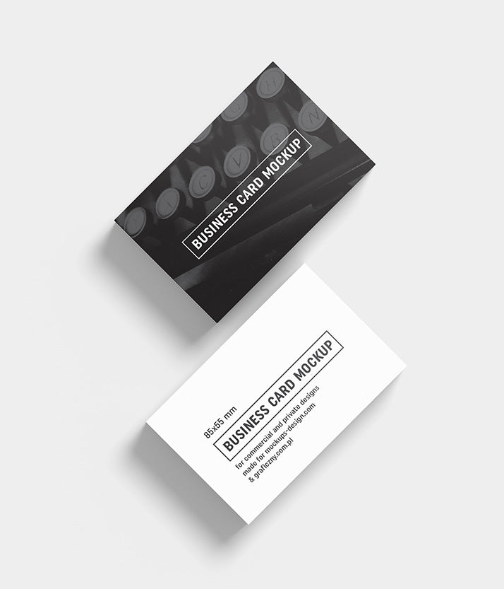 Free Big Collection of 6 Business Card Mockups 85x55 mm