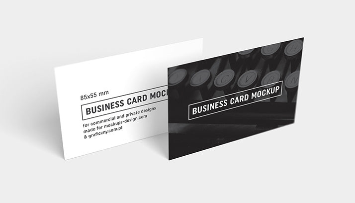 Free Big Collection of 6 Business Card Mockups 85x55 mm