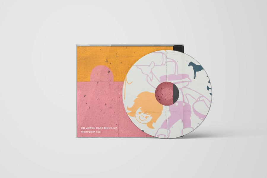 Free Clean CD Case PSD Mockup