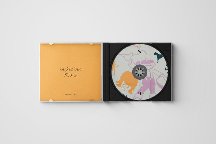 Free Clean CD Case PSD Mockup