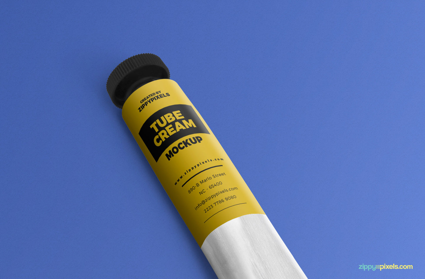 Free Metal Cream Tube Mockup