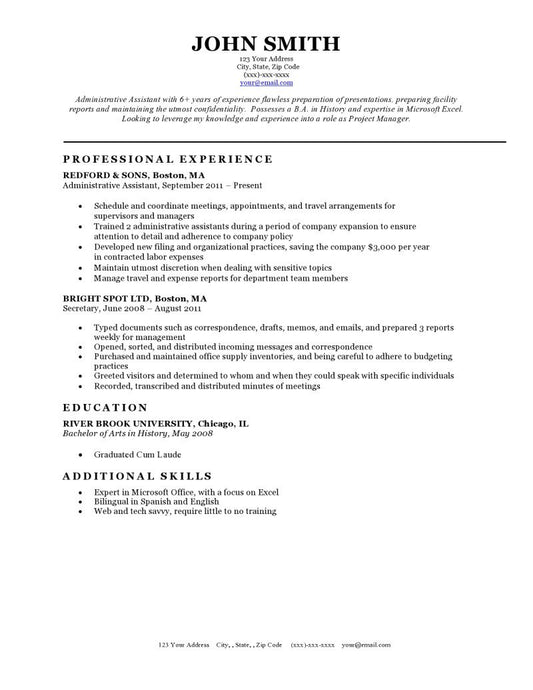 Free Classic Resume Templates in Microsoft Word Format