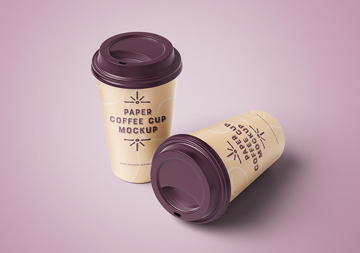 Free 4 x Coffee Cup Mockups Including Various Angles