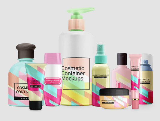 Free Cosmetic Container Mockups Set
