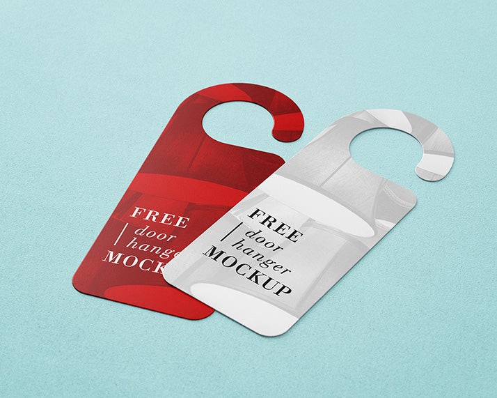 Free Hotel Door Hanger Mockup