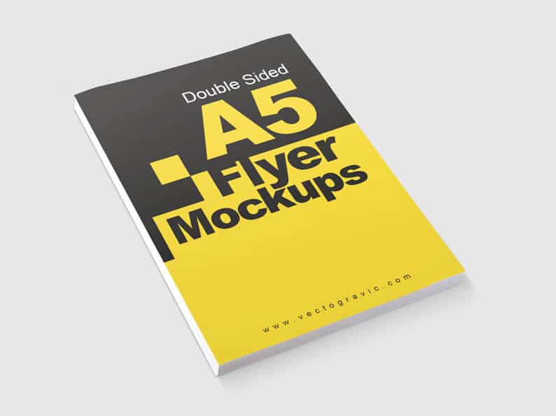 Free Double Sided A5 Flyer Mockups