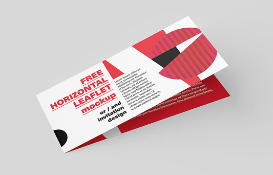 Free 5 x Horizontal DL Leaflet Mockup