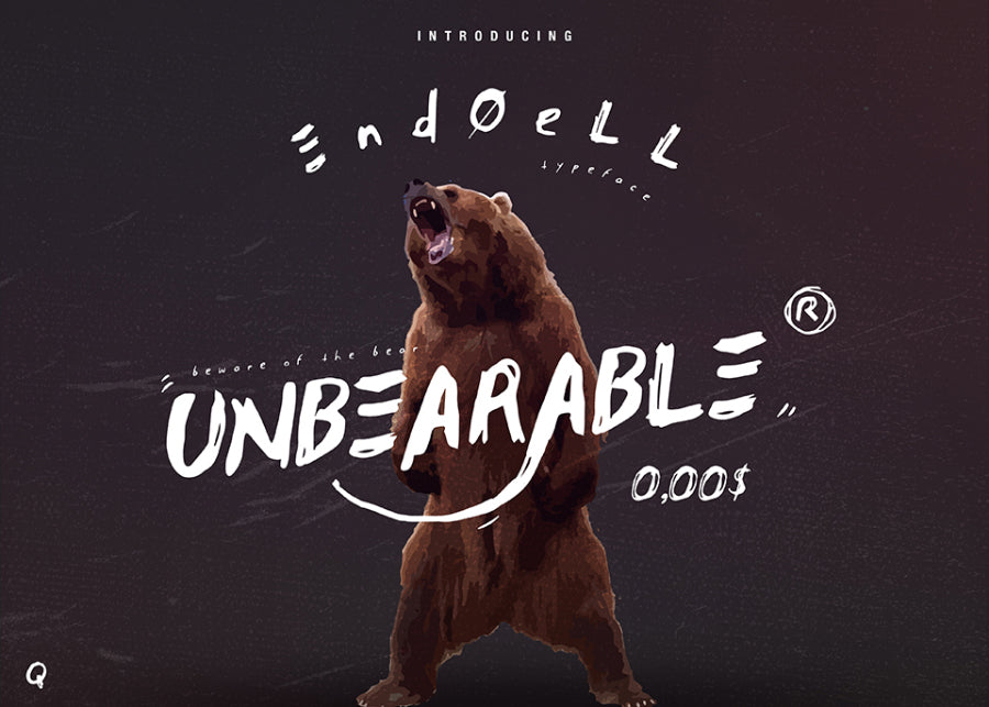 Free Unbearable Handwritten Typeface