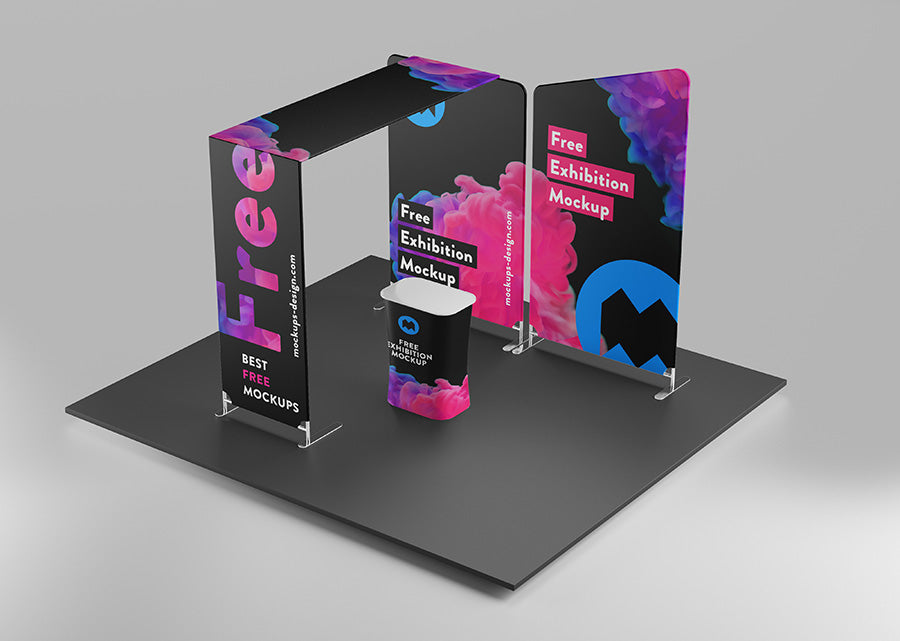 Free Exhibition Stage Mockup