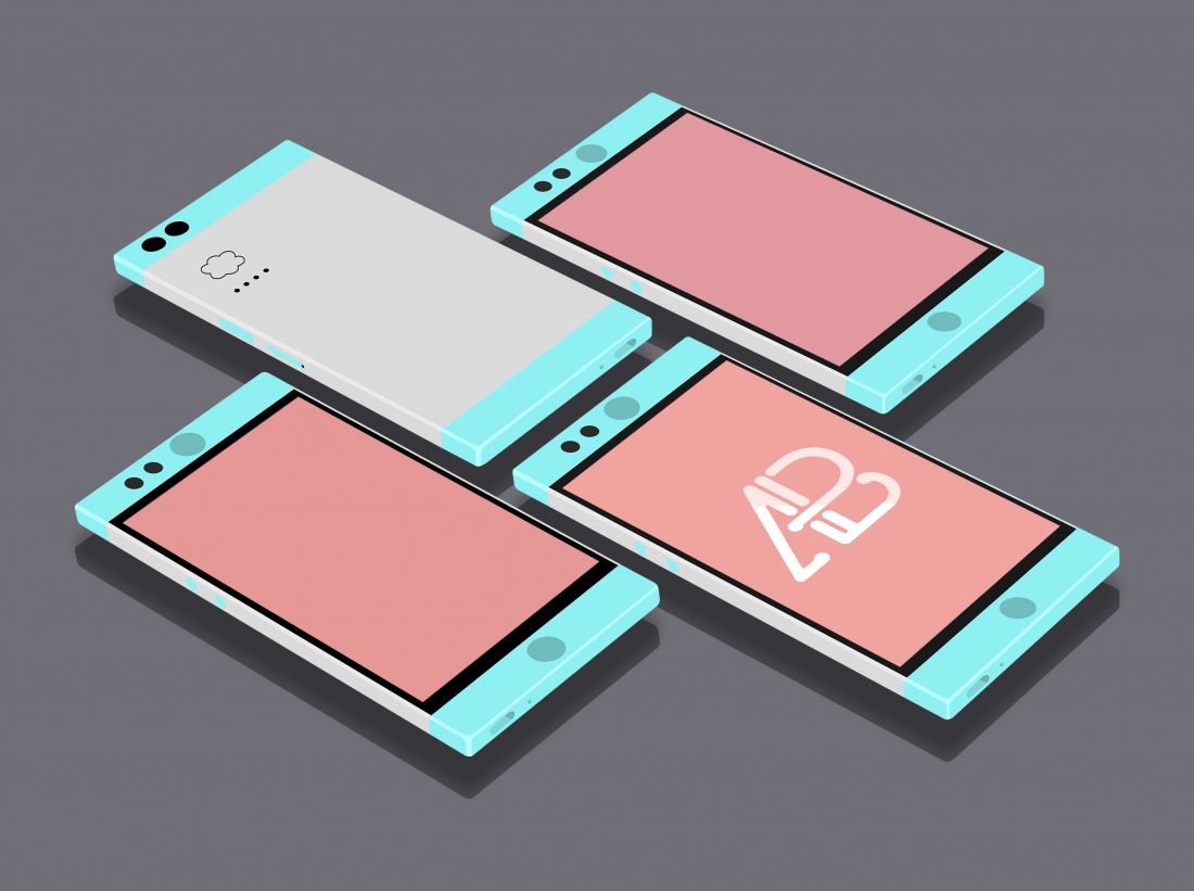 Free Flat Nextbit Mobile Phone Robin Mockup