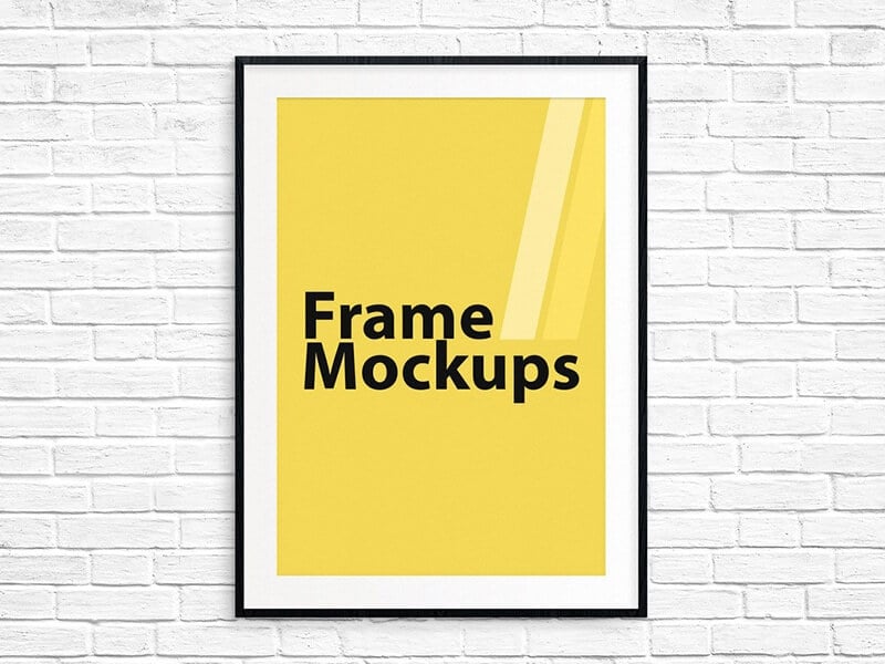 Free Simple Poster Frame Mockup