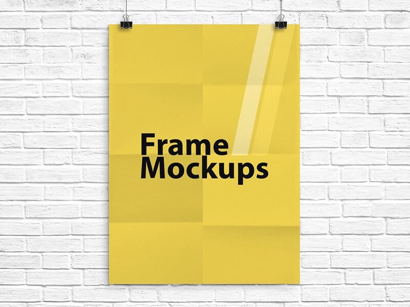 Free Simple Poster Frame Mockup