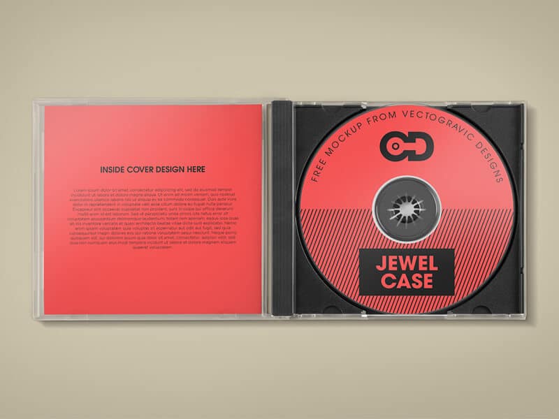 Free Highly Detailed CD Jewel Case Mockup