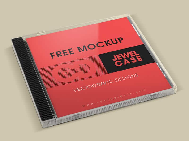 Free Highly Detailed CD Jewel Case Mockup