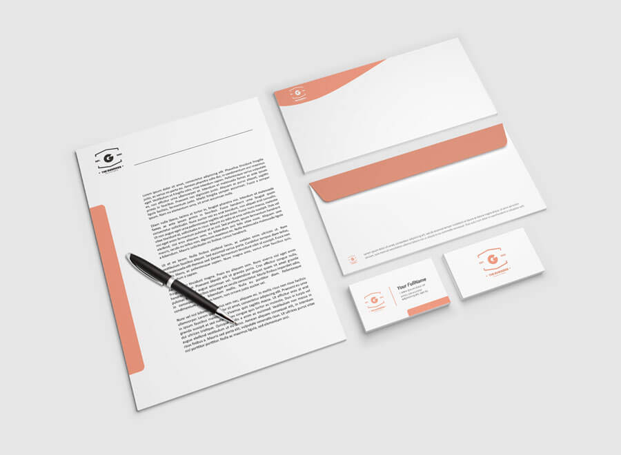 Free Clean Letterhead Mockup