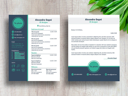 Free Modern CV Resume Template with Cover Letter Page in Illustrator (AI) and Microsoft Word (DOC) Formats