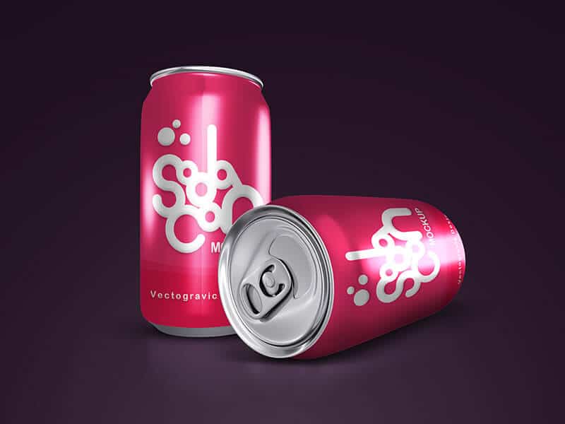 Free Cool Soda Can Mockups