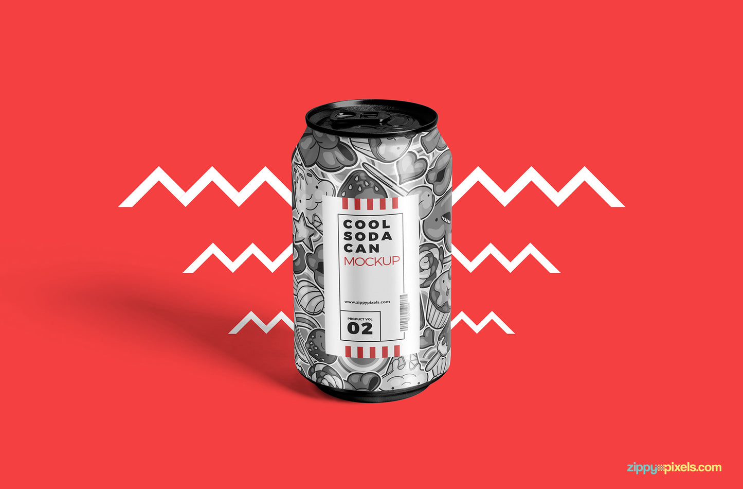 Free Tin Soda Can Mockup