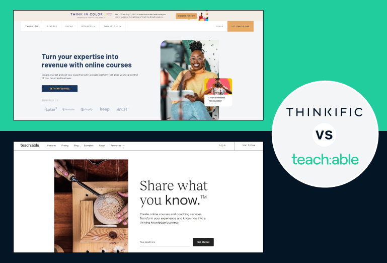 Thinkific vs. Teachable: Online Course Platforms Comparison of 2022