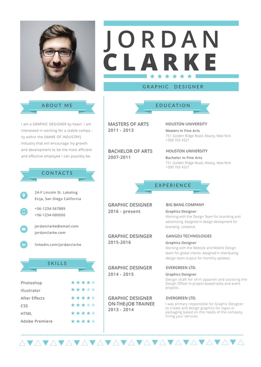 Free Hipster Resume CV Template in Illustrator (AI) and Microsoft Word Formats